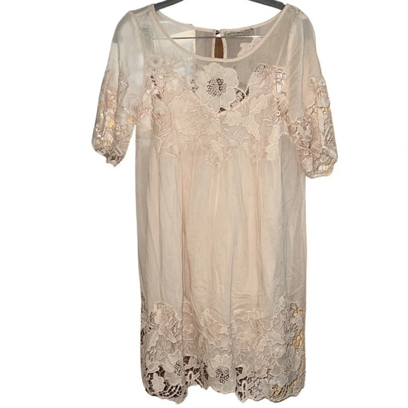 Anthropologie Holding Horses Magnolia Embroidered Lace Dress Size 0 - Picture 3 of 8